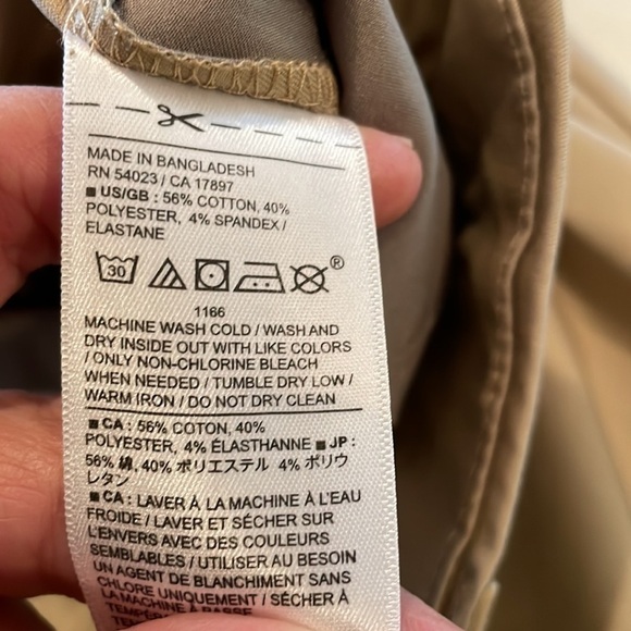 Men's Banana Republic factory preppy classic Khaki dress pants 35 x 32 slim fit - Picture 4 of 5